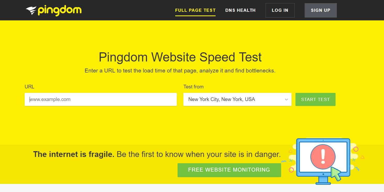 web design speed test